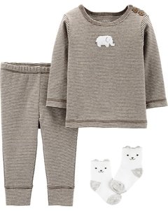 Carter's Set 3 Piezas Remera, Medias y Pantalón