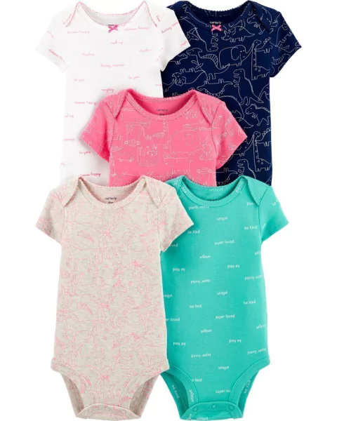 CARTER'S PACK 5 BODYS "ANIMALES"