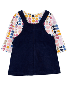 CARTER'S SET 3 PIEZAS VESTIDO, REMERA CORAZON Y MEDIAS - comprar online
