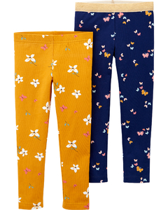 Carter's Pack 2 Calzas "Floral"