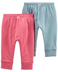 Carter´S Pack 2 Pantalones Rosa Celeste