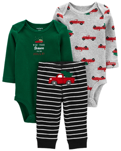 Carter´s Set 3 Piezas Bodies Pantalón Navideños