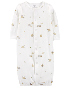 Carter´s Set 3 Piezas Osito-Pijama Broches Gorro Medias Ovejas Beige - comprar online