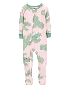 Carter´s Osito-Pijama Algodón Cierre Cactus Rosa