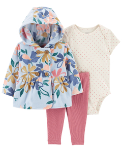 Carter´s Set 3 Piezas Body Pantalón Cardigan Micropolar