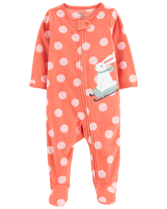 Carter´s Osito-Pijama Micropolar Cierre Conejo