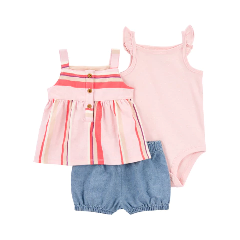 Carter's Set 3 Piezas Body Musculosa Remera Musculosa Short