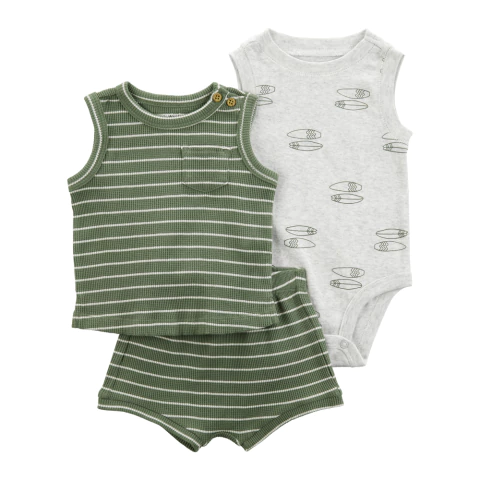 Carter's Set 3 Piezas Body Musculosa Remera Musculosa Short