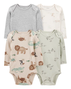 Carter´s Pack 4 Bodies Mangas Largas