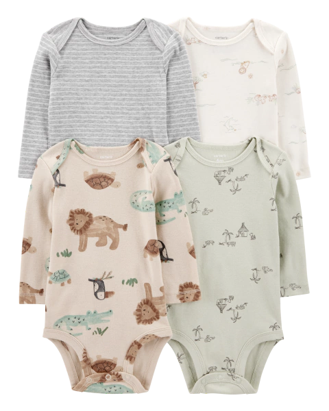Carter´s Pack 4 Bodies Mangas Largas