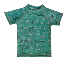 Remera m.corta Follow the Waves verde