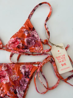 Bikini Cali Naranja Florcitas - Alma Intimates