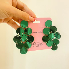 Brinco lantejoulas verde - comprar online