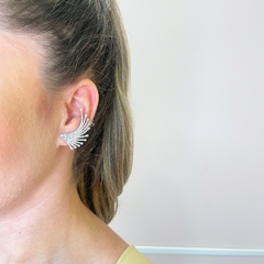 Ear cuff folheado prata