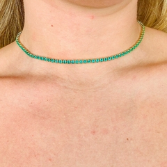 Chocker riviera dourada verde