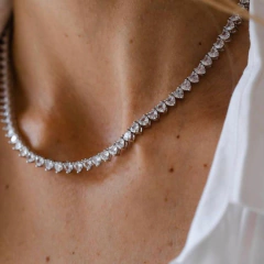 Riviera 3 pontas folheada prata (fecho jóia)