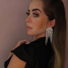 Brinco folheado festa Londres prata - comprar online