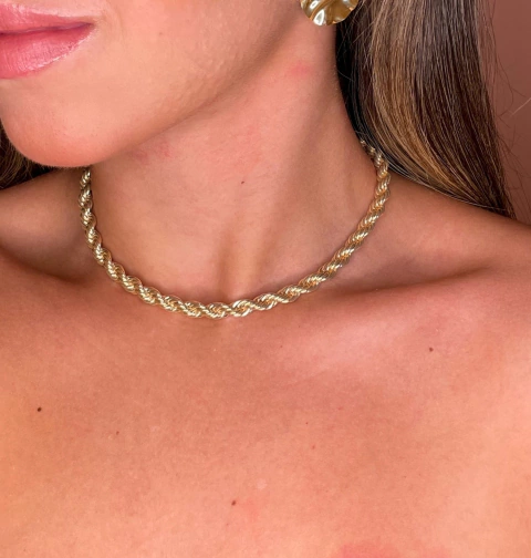 Cordão baiano folheado grosso