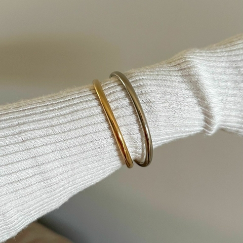 Bracelete folheado liso ajustável