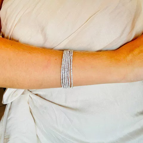 Pulseira Riviera fios prata