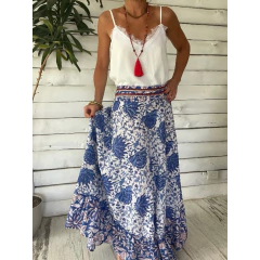 POLLERA FUN BASE BLANCO GALON BORDO