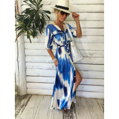 VESTIDO LOS ALERCES BCO AZULES