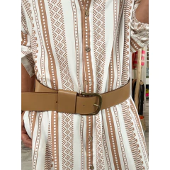 CINTURON DE CUERO ANCHO LISO - comprar online