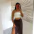 CALÇA FENDA MARROM - comprar online