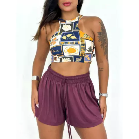 CROPPED SUMMER ESTAMPADO TROPICAL