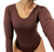 BODY MADALENA MANGA LONGA MARROM