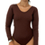 BODY MADALENA MANGA LONGA MARROM - comprar online
