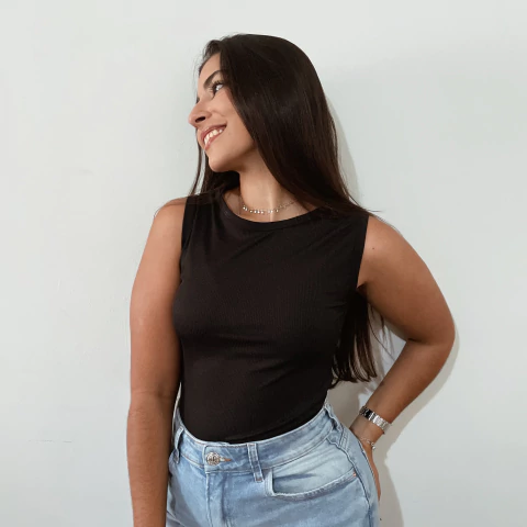 BLUSA SARA RETA BASIC CANELADA - comprar online