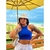 CROPPED SUMMER AZUL CANETA - comprar online