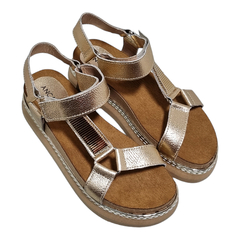 Sandalias Anca & Co Mujer Urbanas Brillos Abigail Cuero Moda (ANABIGAI) - tienda online