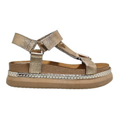 Sandalias Anca & Co Mujer Urbanas Brillos Abigail Cuero Moda (ANABIGAI)