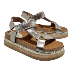 Sandalias Anca & Co Mujer Urbanas Brillos Abigail Cuero Moda (ANABIGAI) - tienda online