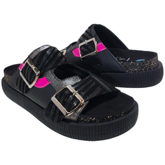 Sandalias Anca & Co Mujer Verano Asia Zuecos Tipo Birk Cuero