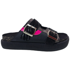 Sandalias Anca & Co Mujer Verano Asia Zuecos Tipo Birk Cuero