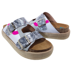 Sandalias Anca & Co Mujer Verano Asia Zuecos Tipo Birk Cuero