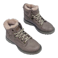 Imagen de Borcegos Anca & Co Botas Cuero Mujer Con Piel Berlin Urbanas (ANBERLIN)