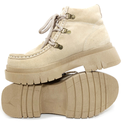 Borcegos Mujer Anca & Co Cuero Gamuza Berly Moda Urbanos