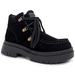 Borcegos Mujer Anca & Co Cuero Gamuza Berly Moda Urbanos