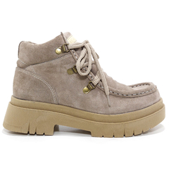 Borcegos Mujer Anca & Co Cuero Gamuza Berly Moda Urbanos
