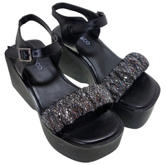 Sandalias Anca & Co Mujer Plataforma Altas Dana Moda Brillos