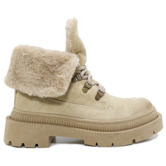 Borcegos Mujer Anca & Co Cuero Gamuza Justina Moda Urbanos