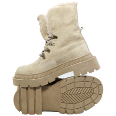 Borcegos Mujer Anca & Co Cuero Gamuza Justina Moda Urbanos