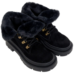 Borcegos Mujer Anca & Co Cuero Gamuza Justina Moda Urbanos