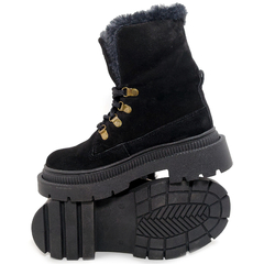 Borcegos Mujer Anca & Co Cuero Gamuza Justina Moda Urbanos