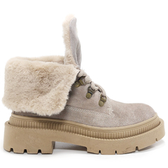 Borcegos Mujer Anca & Co Cuero Gamuza Justina Moda Urbanos