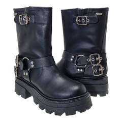 Botas Mujer Anca & Co Plataforma Cuero Vacuno Kenya Hebillas